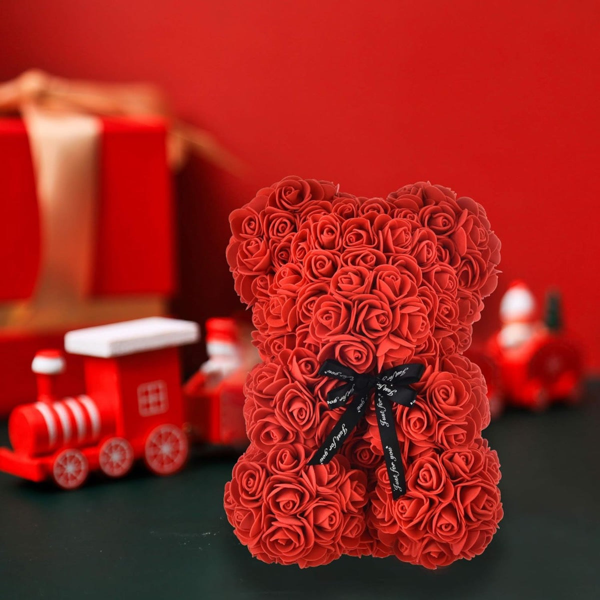 Handmade Red Rose Teddy Bear